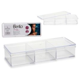 Caja Organizadora 3 Huecos Transparente Berilo 20x7x3.8 cm (48 Unidades) Precio: 53.49999996. SKU: B1HFGV7D7G