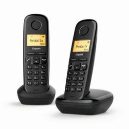 Gigaset L36852-H2802-D201 Teléfono Inalámbrico A170 Pack DUO Negro | Pantalla Iluminada | ECO DECT | Larga Duración