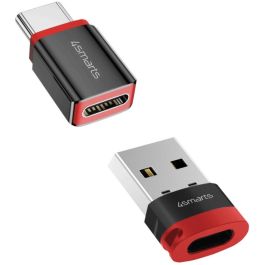 4smarts 541615 Adaptador USB-C a USB-A / USB-C Bloqueador de Datos (2 unidades) Macho/Hembra Negro Precio: 26.79000016. SKU: B1BKWXDLGM