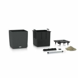 Maceta Lechuza Negro Gris Polipropileno
