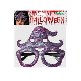 Gafas Moradas Brillantes Diseño Sombrero De Bruja Para Disfraces Y Fiestas