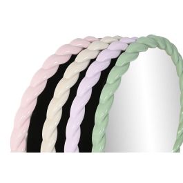 Espejo de pared Home ESPRIT Blanco Verde Rosa Lila 44 x 3 x 44 cm (4 Unidades) Espejo de pared Home ESPRIT Blanco Verde Rosa Lila 44 x 3 x 44 cm (4 Unidades)