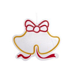 DKD Home Decor Decoración Luminosa Navidad Tradicional con Campanas LED Amarillo para Pared 1.5x26.5x30 cm Funciona con Pilas AA Precio: 6.50496. SKU: B1936PQWNP