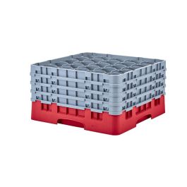 CAMBRO - 25S900-163 - Cesta de lavado 25 comp. 4 alturas- 8,7 cm Ø máx. - alt. máx. 24,1 cm - 50 x 50 x 26,7 cm - Rojo Precio: 93.49999967. SKU: B16V6CLSDD