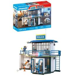 Playmobil Comisaría de Policía con Sala de Investigación | Set de Juego de Rol para Niños, +3 años, Material Plástico
