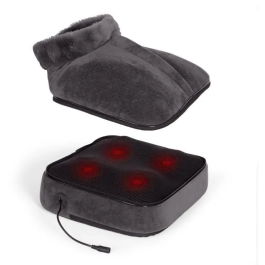 Livoo DOS204 Masajeador Shiatsu 2 en 1 para Pies y Espalda con 24 Cabezales, 3 Velocidades, Con o sin Calor - Gris