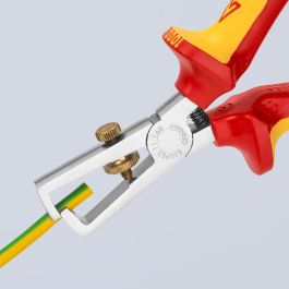 Knipex Alicates Pelacables 110616 Cromado Mangos Aislados VDE 160 mm