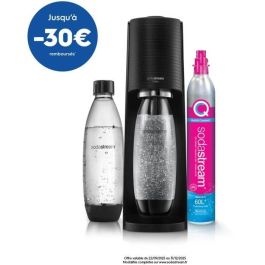 Sodastream TERRANLV Máquina para hacer bebidas carbonatadas TERRA Negra - Incluye 2 botellas LV y 1 cilindro CQC de intercambio Precio: 104.8899995. SKU: B1EVRH8EKD