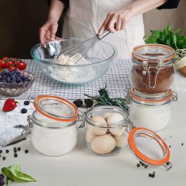 La Mediterranea Tarro Hermético de Vidrio con Cierre Clip 500 ml (12 Unidades)