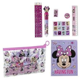 Conjunto papelería escolar eva minnie 22.0 x 14.0 x 0.5 cm