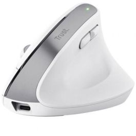 Ratón Ergonómico Inalámbrico por Bluetooth Trust Bayo+/ Batería Recargable/ Hasta 2400 DPI/ Blanco Precio: 48.89000039. SKU: B14MBYJA62