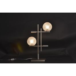 DKD Home Decor Lámpara Sobremesa Moderno Dorado Metal Cristal 16 x 63 x 38 cm