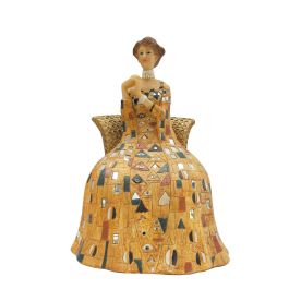DKD Home Decor Figura Decorativa de Dama Tradicional para Hogar, Fabricada en Resina Color Amarillo, Medidas 18.5x31x21.5 cm Precio: 27.49362. SKU: S3030234