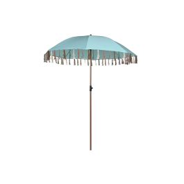 DKD Home Decor Parasol Terraza y Jardín Azul Celeste 180 x 190 x 180 cm con Flecos Precio: 46.49999992. SKU: S3042451