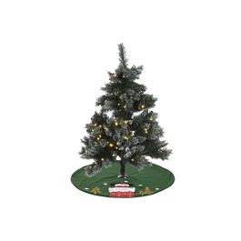 DKD Home Decor Base Árbol Navidad Tradicional Poliéster 105x105 cm Verde y Rojo