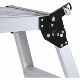 Defpro DEF1686832420157 Escalón de aluminio Plegable con pies antideslizantes - 90x30 cm - Alto 49,5 cm