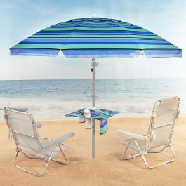 Sombrilla Aktive Acero Tela Oxford 210 x 205 x 210 cm Sombrilla Aktive Acero Tela Oxford 210 x 205 x 210 cm