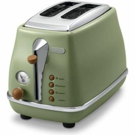 Delonghi CTOV 2103.GR Tostadora Icona Vintage 2 Rebanadas 900W Termostato 6 Posiciones Verde Oliva Descongelación Precio: 90.49999948. SKU: B17L2CVHJP