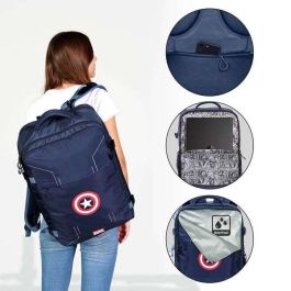 Karactermania Mochila Capitán América Gears 33 x 23 x 47 cm Poliéster Impermeable con Compartimento Portátil