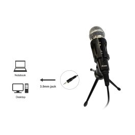 EQUIP MICROFONO SOBREMESA LIFE ONMIDIRECCIONAL JACK 3.5" CANCELACION RUIDO BOTON MUTE