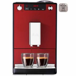 Melitta E950-104 Cafetera Espresso Automática Caffeo Solo, Molinillo Integrado, 15 Bares, 3 Niveles de Intensidad, Depósito 1.2L, Rojo