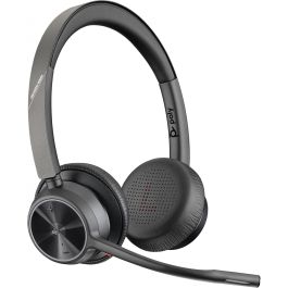 Poly Voyager 4320 218478-02 Auriculares USB-C Inalámbricos con Dongle BT700 y Certificación Microsoft Teams Binaural Negro