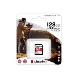 Kingston SDR2/128GB Canvas React Plus 128 GB SD UHS-II Clase 10 U3 V90, Lectura 300MB/s, Escritura 260MB/s