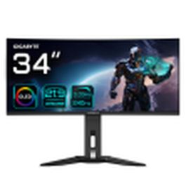 GIGABYTE MO34WQC2 Monitor Gaming 34" WQHD (3440x1440) Curvo QD-OLED 1800R 240Hz 0.03ms VESA DisplayHDR 400 True Black FreeSync Premium Pro