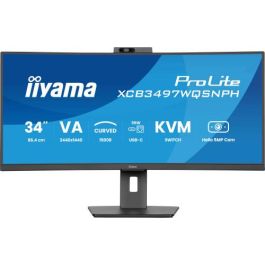 Iiyama Monitor XCB3497WQSNPH-B1 Curvo VA UWQHD 34'' Cámara 5MP Windows Hello KVM USB-C 95W