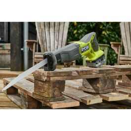 Ryobi AAAOD74649 Sierra alternativa sin escobillas 18V, 0-3200 cp/min, recorrido 32mm, madera 210mm, sistema antivibración