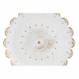 DKD Home Decor Decoración de Pared Moderna Polipropileno Blanco Dorado - Set de 3 Piezas 35x35x2 cm - Pack de 2 Surtido