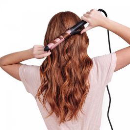 Babyliss C452E Tenacilla Ondulador de Pelo Cerámica de Cuarzo Rosado 32mm Rizos Perfectos con Tecnología Advanced Ceramics