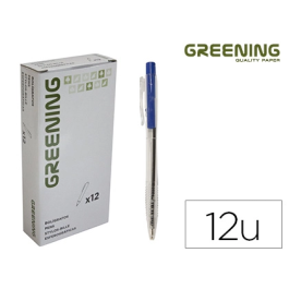 Greening Bolígrafo Retractil Azul Tinta Aceite Trazo 0,5 mm Precio: 2.50000036. SKU: B17858L8N9