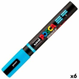 Marcador BRUSH POSCA PC-5BR Azul claro (6 Unidades) Precio: 20.69000054. SKU: B19ME7MDQ4