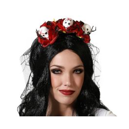 Diadema Halloween Catrina Rosas Calaveras Mujer Adulto Día de Muertos Velo Negro Accesorio Fiesta Temática Precio: 2.50000036. SKU: B166S6YBN8