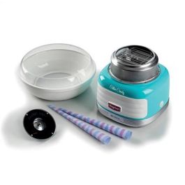 Ariete 2973/01 Máquina de Algodón de Azúcar Cotton Candy Azul, Diseño Retro Años 50