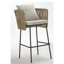 Taburete DKD Home Decor Gris Natural 58 x 100 x 59 cm (4 Unidades) Precio: 497.78999974. SKU: B16Z82VGWK