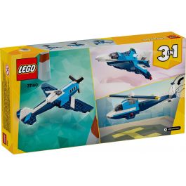 LEGO 31160 Creator 3-en-1: Avión de Carreras. Juego de Construcción para Niños y Niñas 7+ años. 178 Piezas