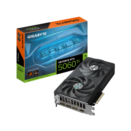 GIGABYTE GeForce RTX 5060 Ti EAGLE OC 16G Tarjeta Gráfica – 16 GB GDDR7, 128 bits, PCI-E 5.0, 2617 MHz Frecuencia del núcleo, 3 x DisplayPort, 1 x HDMI, GV-N506TEAGLE OC-16GD GIGABYTE GeForce RTX 5060 Ti EAGLE OC 16G Tarjeta Gráfica – 16 GB GDDR7, 128 bits, PCI-E 5.0, 2617 MHz Frecuencia del núcleo, 3 x DisplayPort, 1 x HDMI, GV-N506TEAGLE OC-16GD