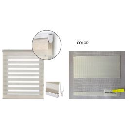 DKD Home Decor Estor Basicos Blanco Poliester Pvc Dia-noche 190 x 120 cm