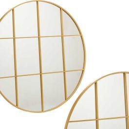 Giftdecor Espejo Ventanal Redondo 100 cm Oro