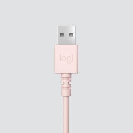 Logitech H390 Casco con cable estéreo con micrófono antibuidad, USB -A - Rose Logitech H390 Casco con cable estéreo con micrófono antibuidad, USB -A - Rose