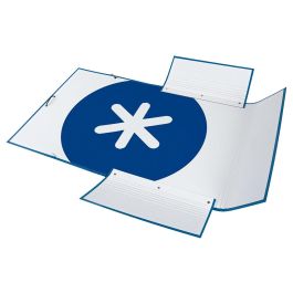 Carpeta Antartik Gomas A4 3 Solapas Carton Forrado Azul Oscuro