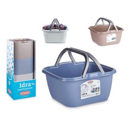Stefanplast Cesta de Plástico Cuadrada 13L con Asas, 36x18x36 cm - Azul, Blanco, Marrón (48 Unidades) Precio: 197.4999994. SKU: S3605588