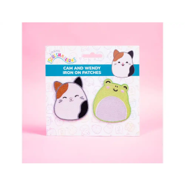 Wondee Parches para Planchar Squishmallows Cam el Gato y Wendy la Rana Set Otros Artículos Regalo 100x1x110 mm