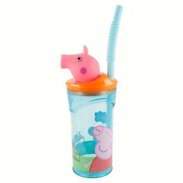 Vaso con figurita 3D peppa pig core 360 ml. Vaso con figurita 3D peppa pig core 360 ml.