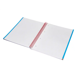 Liderpapel Cuaderno Espiral A4 Micro Jolly Tapa Forrada 140 Hojas 75gr Cuadro 5mm 5 Bandas Color Azul