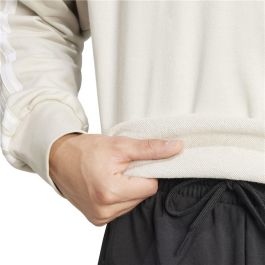 Sudadera con Capucha Hombre Adidas 3Bandas French Terry Blanco