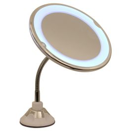 Cosmetic Club Espejo de Maquillaje LED Flexible con Ventosa y Aumento 5x