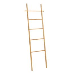 Wenko Escalera Toallero Bahari de Bambú con 5 Barras y 2 Ganchos - 62215100